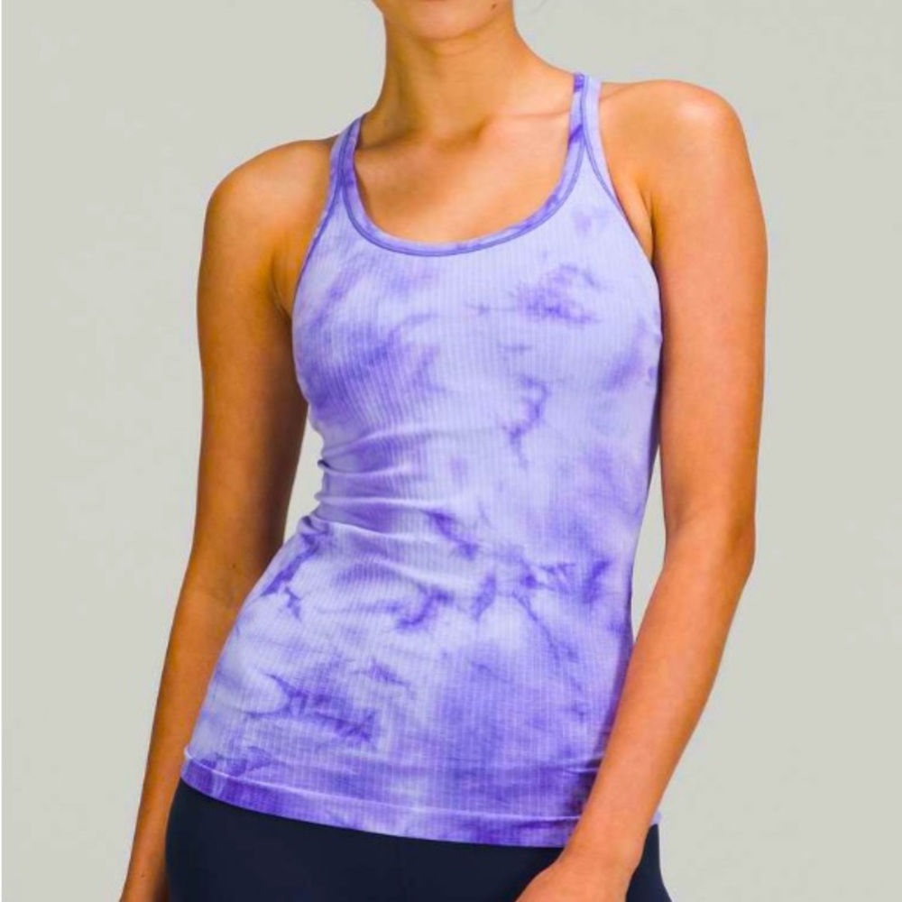 Lululemon Ebb to Street Tank Top Marble Dye Charged Indigo